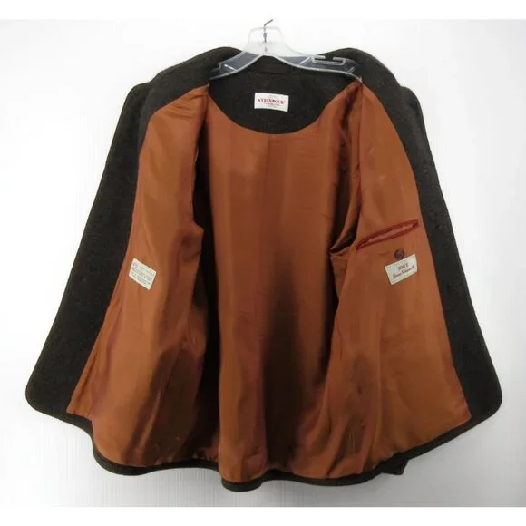 VGT Steinbock Jacket 42 Virgin Wool Leather Loden Austrian Sweater